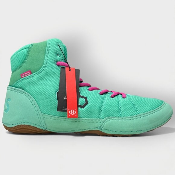 NEW Rudis Colt 3.0 Wrestling Shoes Men’s 11.5 Teal Green Mat High Top New w/Box - Picture 1 of 13